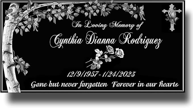 Personalized Memorial Granite Stone,Garden Memorial plaques for Outdoors,Headstones for Graves,Cemetery Marker,Memorial Stones,Grave Markers for Cemetery for Humans